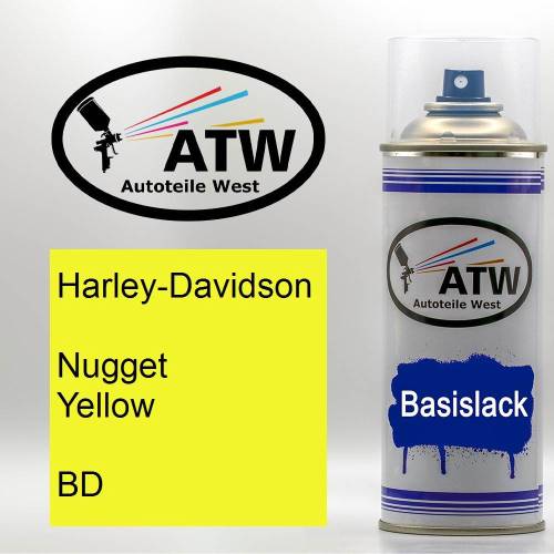 Harley-Davidson, Nugget Yellow, BD: 400ml Sprühdose, von ATW Autoteile West.